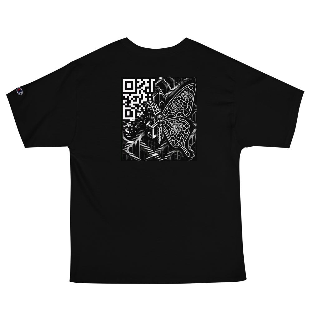 METAMORPHOSE Embroidered Shirt with Butterfly QR Art