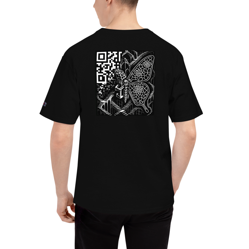 METAMORPHOSE Embroidered Shirt with Butterfly QR Art