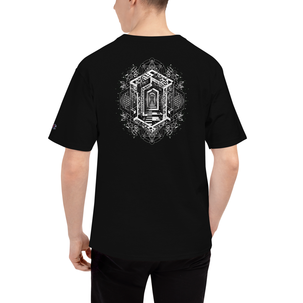 NEXUS Embroidered Shirt with Escher Corridor Artwork