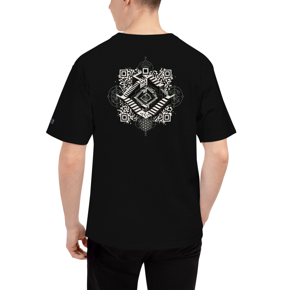 PORTAL Embroidered Shirt with Impossible Staircase Art