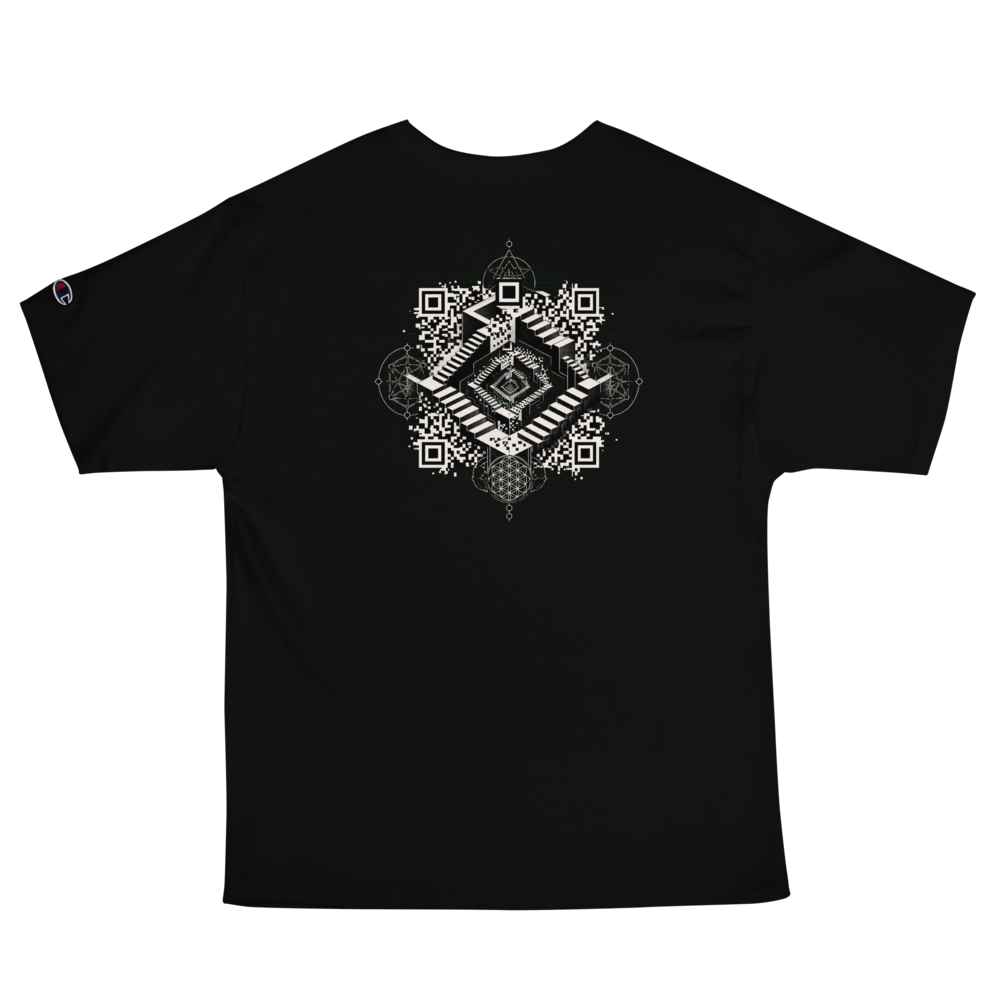 PORTAL Embroidered Shirt with Impossible Staircase Art