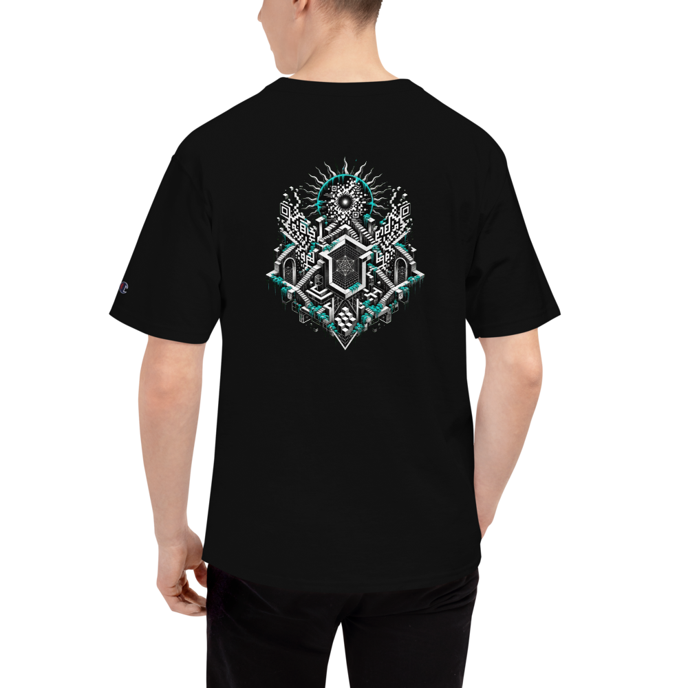 SOLSTICE Embroidered Shirt with Escher-Style Artwork