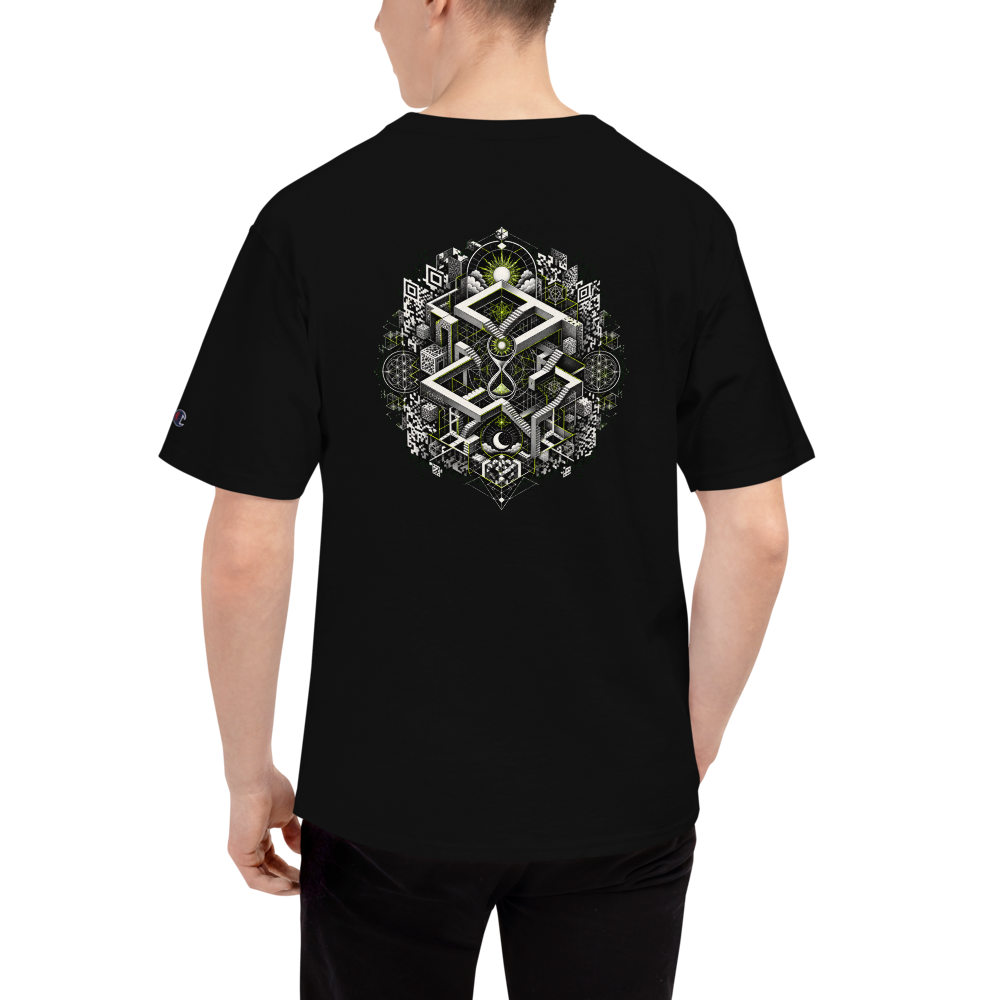 Que.T Epochal Shirt – Embroidered Front & Surreal Back Art