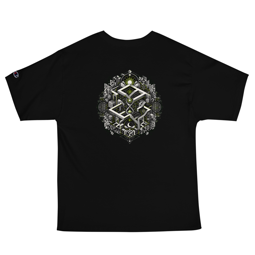 Que.T Epochal Shirt – Embroidered Front & Surreal Back Art