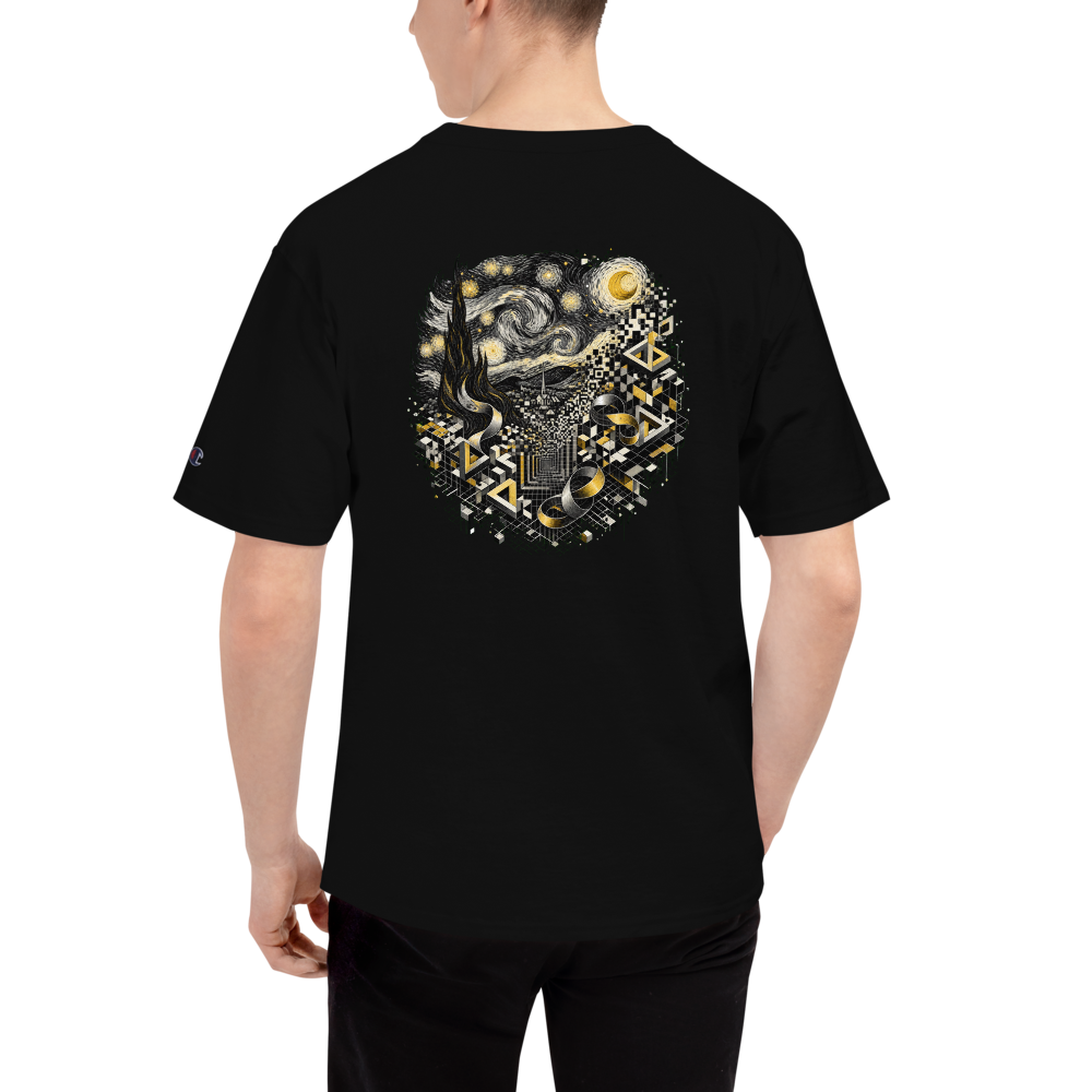 Que.T Epochal Embroidered Shirt with Temporal Starry Back Art