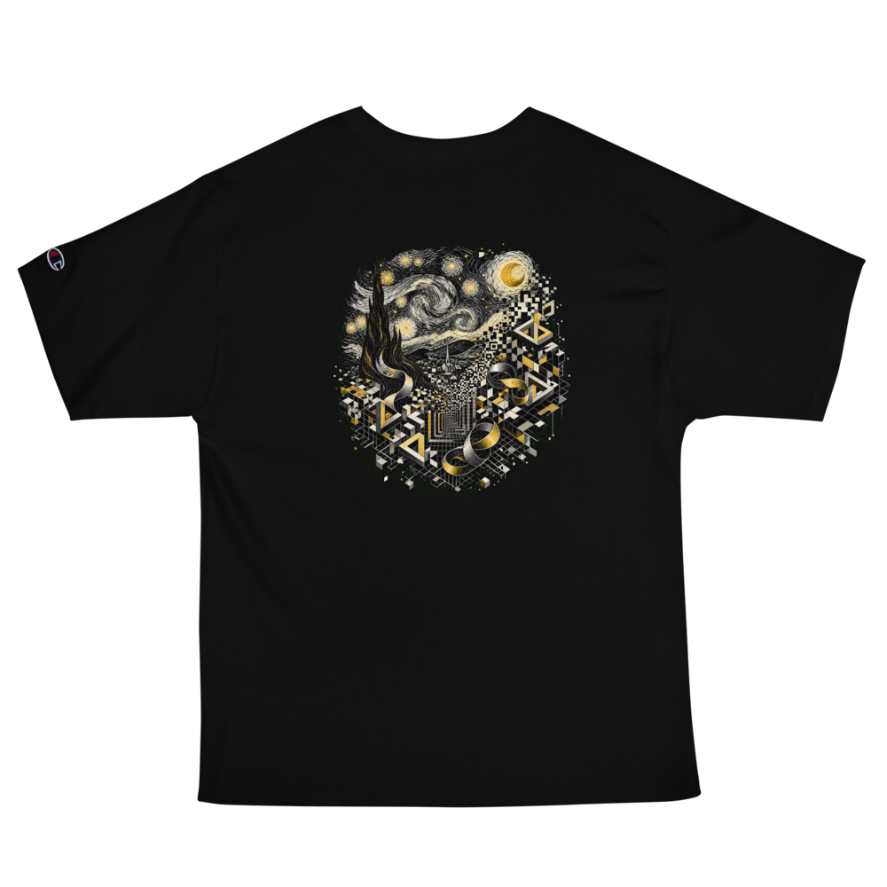 Que.T Epochal Embroidered Shirt with Temporal Starry Back Art