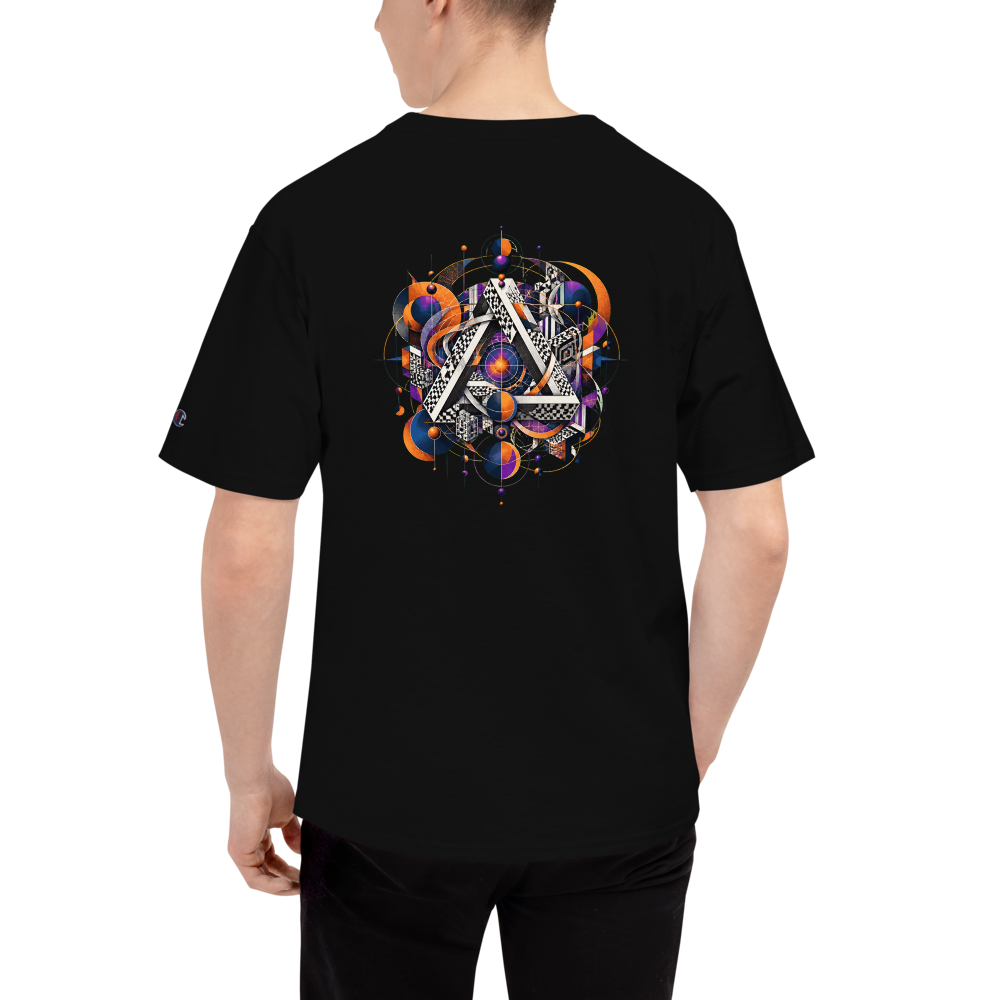 Que.T Epoch Shirt | Embroidered Temporal Geometry