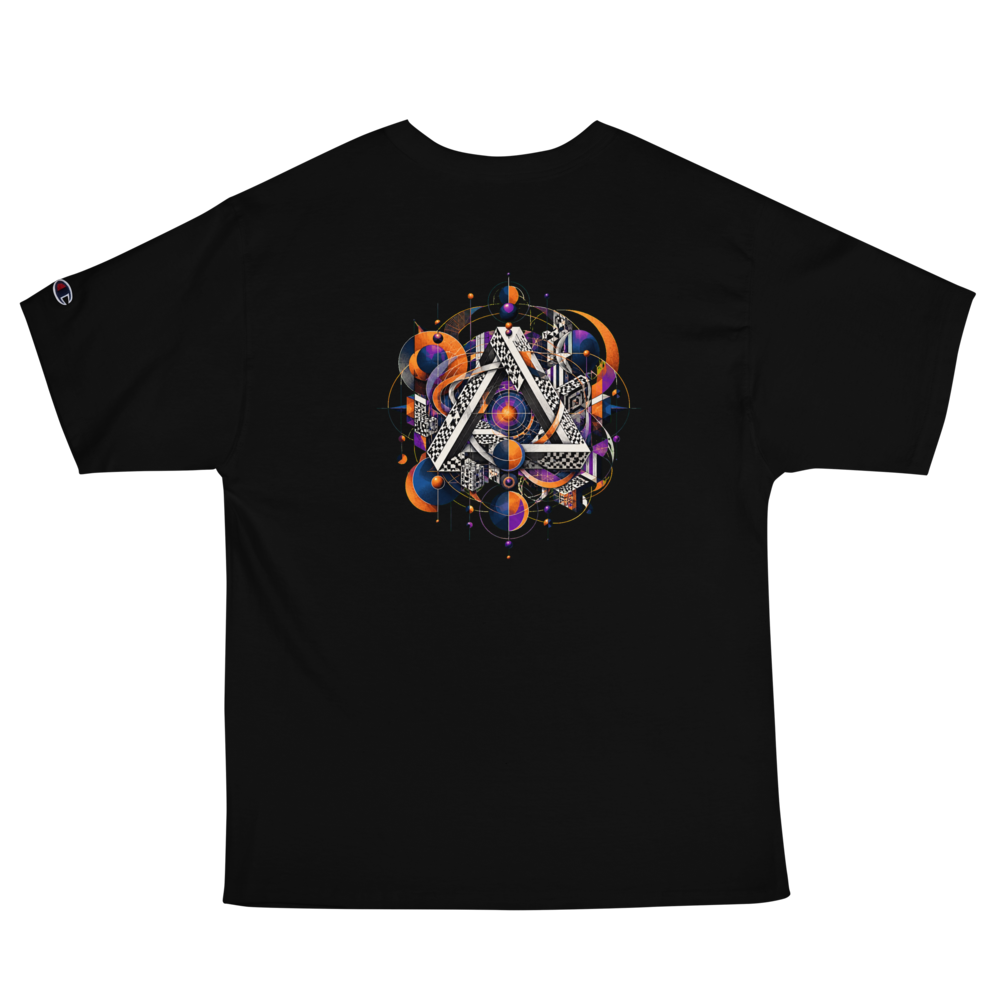 Que.T Epoch Shirt | Embroidered Temporal Geometry