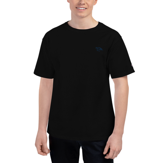 Que.R Greece Capsule Caretta Embroidered Shirt Azure