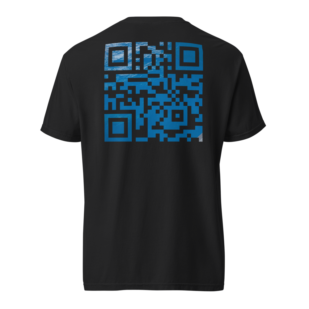Que.R Greece Capsule Shirt | ΚΥΜΑ Embroidery & Sea QR Art