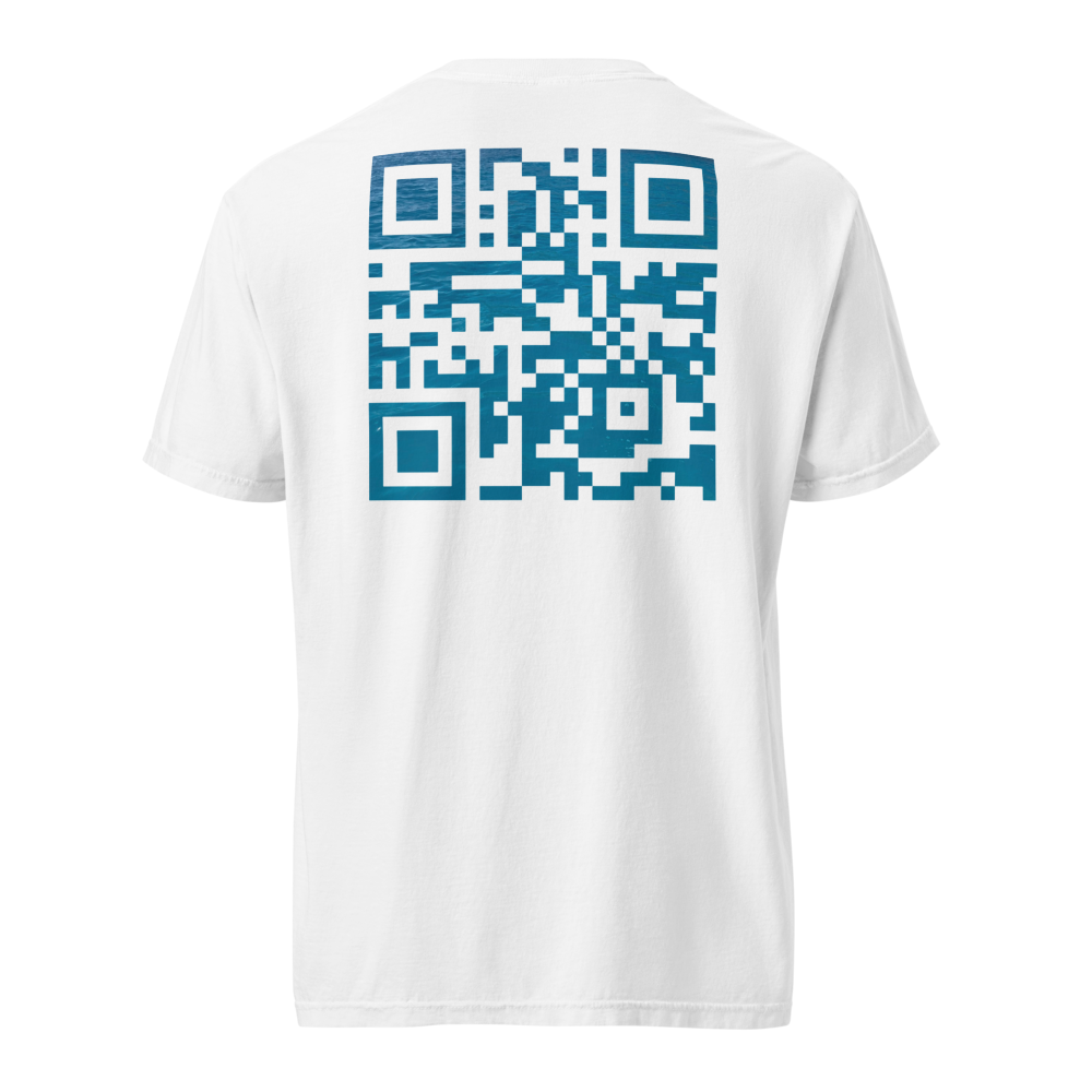 Que.R Greece Capsule Shirt | CARETTA Embroidery & Sea QR Art