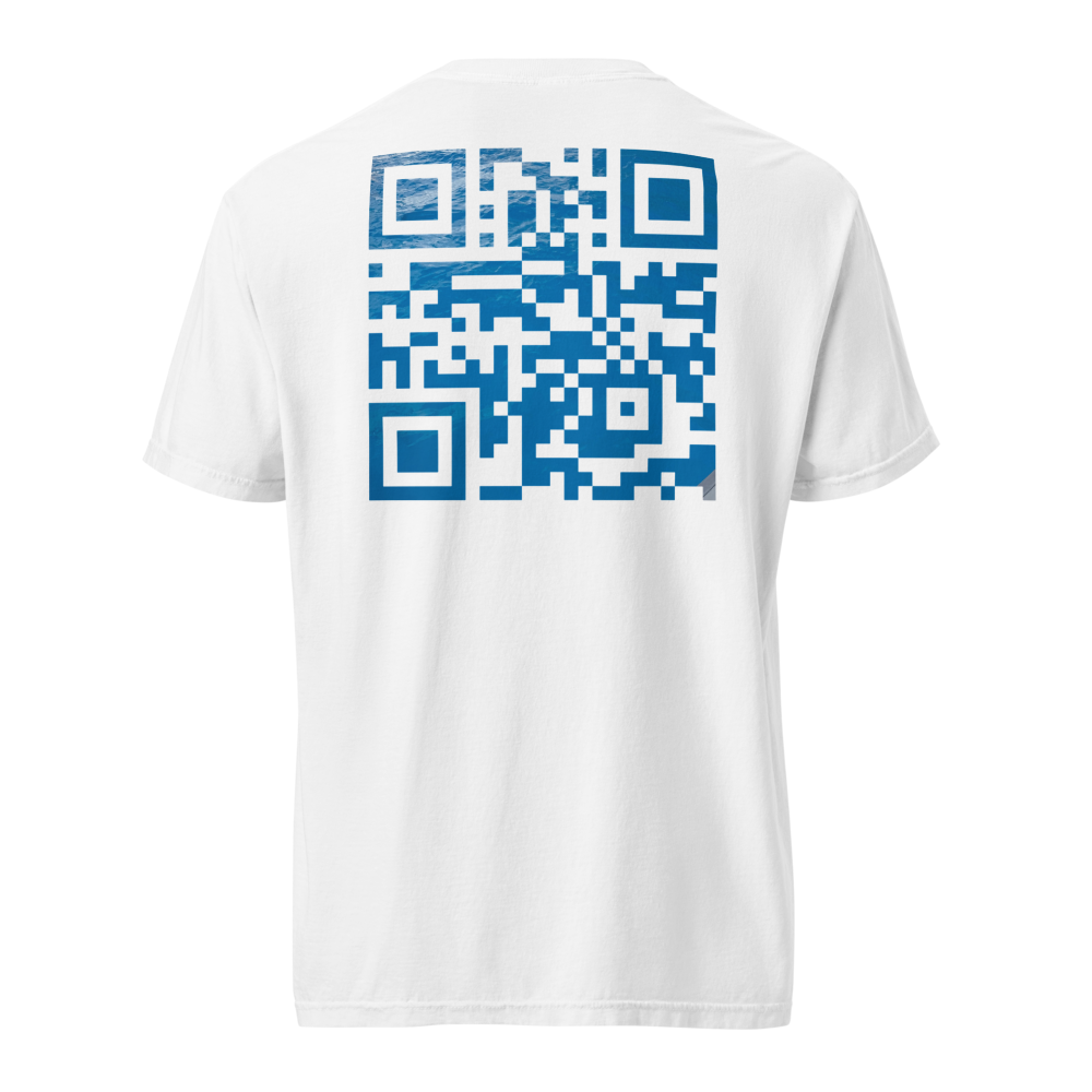 Que.R Greece Capsule Shirt | ΚΥΜΑ Embroidery & Sea QR Art